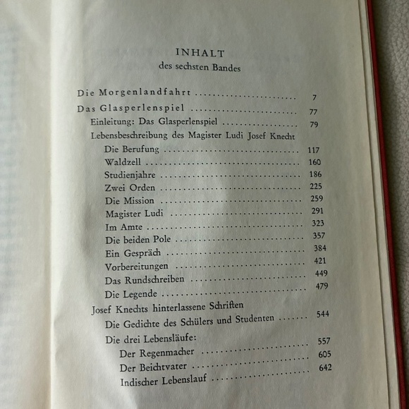 Band 6: Die Morgenlandfahrt -- Das Glasperlenspiel es fehlt Band hard cover - Picture 9 of 15